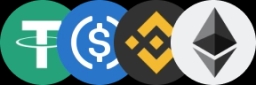 Accepted cryptocurrency payment methods including Bitcoin, Ethereum and others